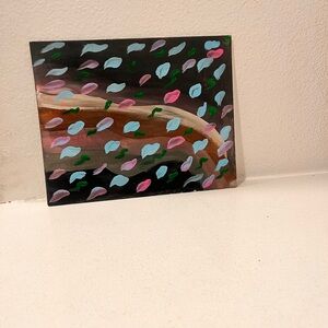 Abstract Art Canvas with Colorful Petals